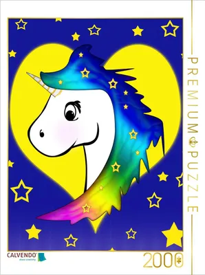 Produktbild von CALVENDO Puzzle Ein Motiv aus dem Kalender Bunte Einhörner 2000 Teile Puzzle hoch | 2000 Teile Lege-Größe 90x67cm Foto-Puzzle für glückliche Stunden