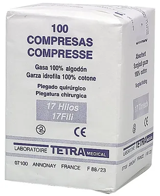 Produktbild von Mullkompresse 7,5x7,5cm VE=100 Stück
