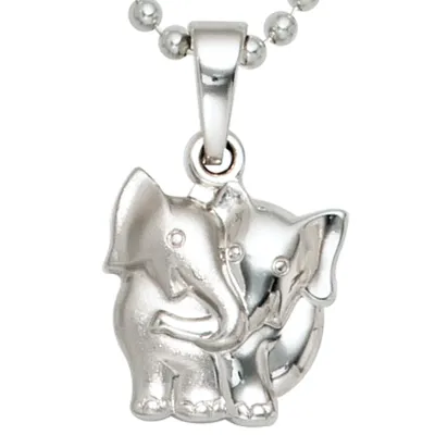 Produktbild von JOBO Kinder Anhänger Elefant 925 Sterling Silber rhodiniert teilmattiert