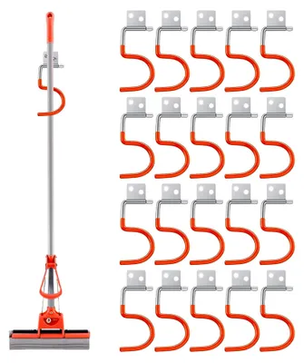 Produktbild von Gartengerätehalter, 20 Stück Besenhalterung, Gerätehaken, Wandhaken für Garage, Geräteschuppen, Keller, Abstellraum, Garten