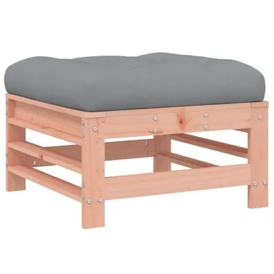Image de Repose-pied de jardin avec coussin bois massif douglas
