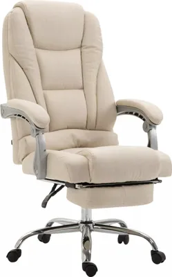 Produktbild von In And OutdoorMatch Bürostuhl Travon - Creme - Auf Rollen - Ergonomischer Bürostuhl - Stoff - Für Erwachsene - Höhenverstellbar