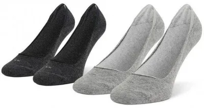Zdjęcie produktu dla SKARPETY DAMSKIE CALVIN KLEIN 701218767 SZARE 2 PACK - Socks: 35-38