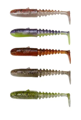 Obrázek produktu pro Savage Gear Gobster Shad Clear Water Mix Smelt-Purple Glitter Bomb-Motoroil UV-Holo Baitfish-Ice Minnow 9 cm 9 g Gumová nástraha