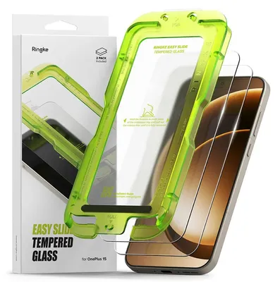 Obrázok produktu pre RINGKE Easy Slide, balenie 2 kusov tvrdeného skla pre telefón OnePlus 15, priehľadné (8800328814363)