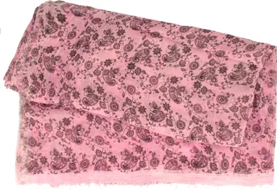 Sommerschal mit Fransen und Blumen-Paisley Muster von Hut-Breiter in rosa