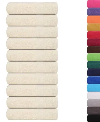 Image de vidaXL Serviettes de douche FROGN, lot de 10, couleur crème, 70 x 140 cm, 360 g/m²