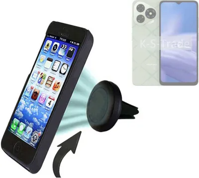 Produktbild von K-S-Trade kompatibel mit Ulefone Note 19 Auto Handy Halterung KFZ Halter Lüftungsgitterhalterung Air Vent mount Smartphone Halter