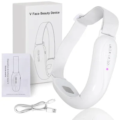 Obrázok produktu pre Masážny prístroj ZELURXX EMS s funkciou zahrievania (40 °C), LED svetlom a vibráciami, s viacerými úrovňami intenzity, nabíjaním cez USB, určený na masáž tváre a krku