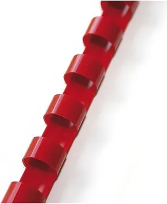 Zdjęcie produktu dla Grzbiety plastikowe - 6 mm, czerwone, 100 szt