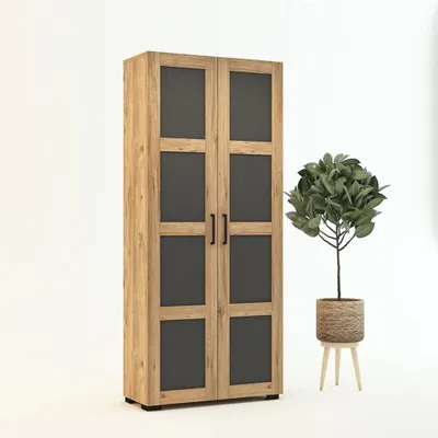 Produktbild von Garderobe, 2 Türen, Nussbaum, Modern, Kompakt