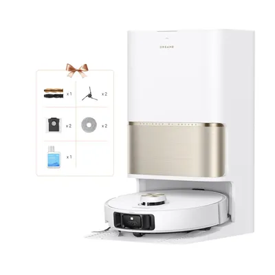 Produktbild von Dreame L50s Pro Ultra Saugroboter mit Wischfunktion,30KPa Saugkraft,100-tägige Selbstreinigung,Hitzereinigung,Eckreinigung und Entwirrungsbürste,Weiß