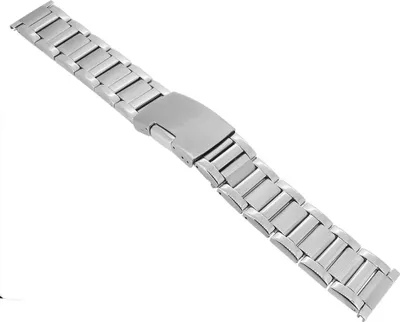 Produktbild von Minott Uhrenarmband 22mm - Edelstahl silberfarben Faltschließe - 33133S