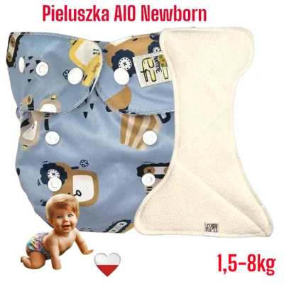 Productafbeelding van NappiMe alles-in-één herbruikbare luier voor baby's, met bamboe-inlegger