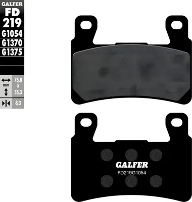 Produktbild von Bremsbeläge Set Galfer 2x FD219G1054 Semi-Metall vorne für Harley Davidson CVO Street Glide FXBRS Softail Breakout FXLR Low Rider FXBR FLSTNSE Deluxe Bj. 2008 - 2024