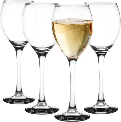 Produktbild von GLASMARK® Weißweinglas 4-Set 300ml Große (max. 325 ml) 4 Stück Rotweingläser Weinkelch Weinglas VINO auf Fuß - Hochwertige Qualität