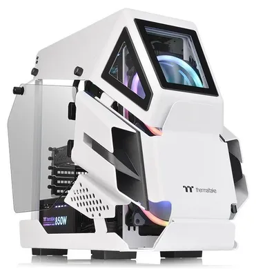 Zdjęcie produktu dla Thermaltake AH T200 Snow, Micro Tower, PC, Biały, micro ATX, Mini-ITX, SPCC, Szkło hartowane, Wielo