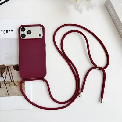 Produktbild von iPhone 18 Pro Max / 17 Pro Max Hülle - Coverup Colour TPU Back Cover mit Handykette - Bordeaux