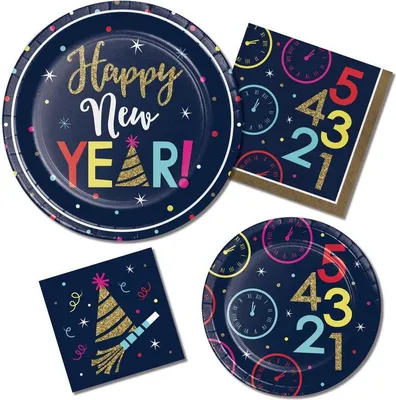 Produktbild von 16 Servietten Happy New YearSilvester Party 33x33cm