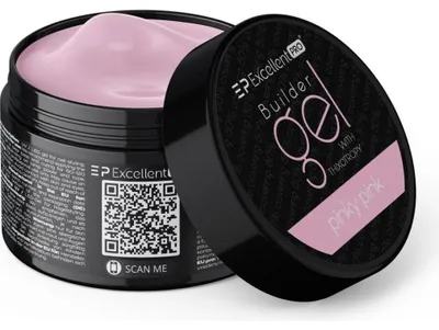 Obrázek produktu pro Excellent Pro | Builder Gel - Zkrášlující podkladový gel pro hybridní nátěry - Builder Gel - Thixotropy Pinky Pink - Samovyhlazující