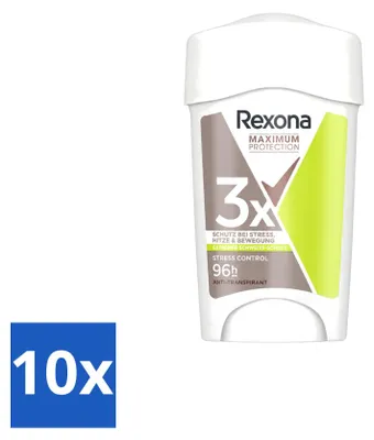 Produktbild von 10 x Rexona Women Maximum Protection Stress Control Anti-Transpirant Stick - 45 ml - Vorteilspackung - 10 Stücke