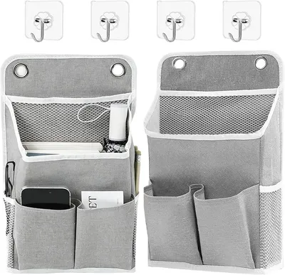 Produktbild von Hängeaufbewahrungsorganizer - Set aus 2 Stück - mit 4 Haken