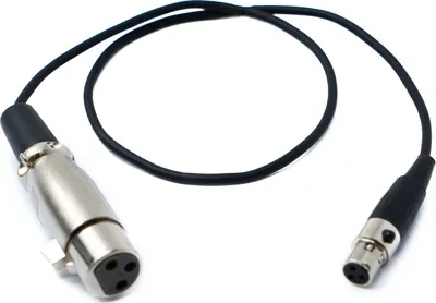 Produktbild von SYSTEM-S Audio Kabel 50 cm Mini XLR 3 polig Buchse zu XLR 3 polig Buchse Adapter Schwarz