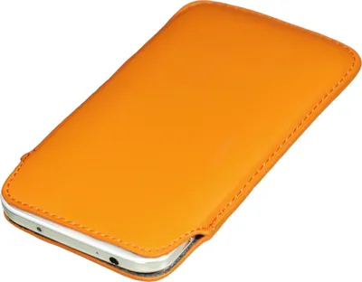 Produktbild von PhoneNatic Kunst-Lederhülle kompatibel mit Samsung Galaxy S4 - Tasche orange + 2 Schutzfolien