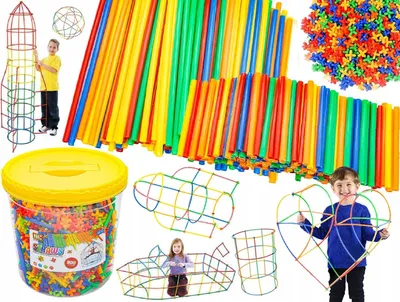 Produktbild von DK Bausteine Strohhalme Konstruktionsspielzeug 900 Teile