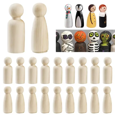 Immagine prodotto di Set di 20 figure in legno da dipingere