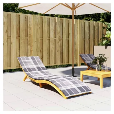 Produktbild von Liegenauflage Grau Karomuster 200x60x3 cm Oxford-Gewebe