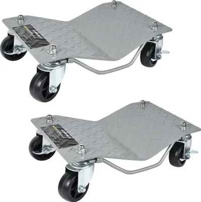 Image de TWOLIIN 2 pièces aide à la manœuvre avec roulettes, rouleur de manœuvre, cric de manœuvre charge max. 500kg/pièce pour voiture, 405 x 300mm