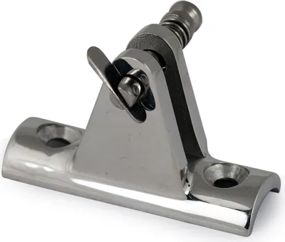 Produktbild von Verdeckbeschlag gerade für 20 / 22 / 25 mm Rohrdurchmesser, Gabelgelenk zur Befestigung auf Rohren von Sonnensegeln, Bim