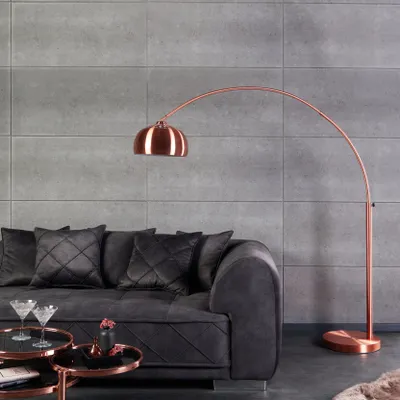Immagine prodotto di cagü: Lampada ad arco di design LUXX rame con base rame 170-210cm altezza regolabile design classico