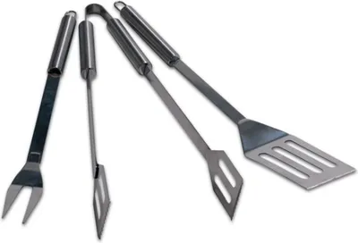 Produktbild von Grillbesteck Edelstahl 3tlg. mit Wender Grillzange und Fleischgabel Grill SET