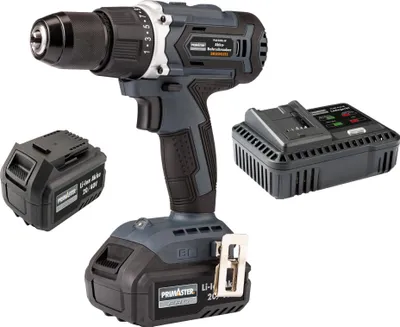 Produktbild von Primaster Pro Akku-Bohrschrauber PAS20BL-W 20 V mit 2 Akkus und Ladegerät