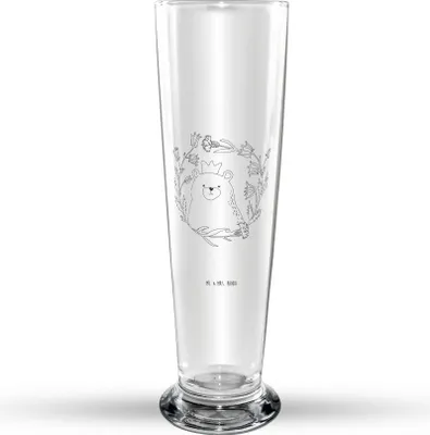 Produktbild von Mr. & Mrs. Panda Bierglas Bär Königin - Transparent - Geschenk, Beste Mama, Glasbierglas, Mutter, Glasbecher, Bier Glas, Bierbecher, Muttertag, Mutti, Trinkglas