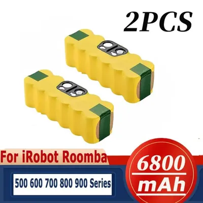 Obrázek produktu pro Náhradní baterie pro robotické vysavače – 14,4 V Li-Ion – 6800 mAh – sada 2 ks – vhodná pro řady 500/600/700/800/900