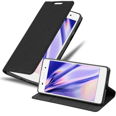 Immagine prodotto di Cadorabo cover per Sony Xperia E5 cover protettiva in nero custodia per cellulare cover chiusura magnetica