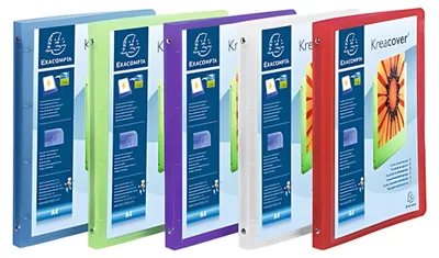 Produktbild von Exacompta Ringbuch Chromaline Krea Cover DIN A4 Überbreite Farben sortiert