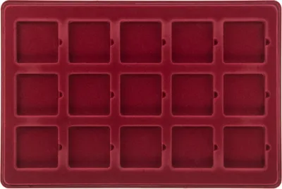 Produktbild von MC.Sammler Münzentableau Münztableau mit Schutzdeckel für 15 Münzen - 50mm x 50mm | Münzkoffer | Münzkassette | verschiedene Varianten zur Auswahl