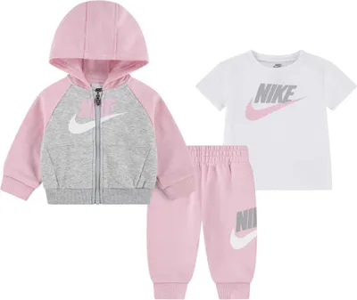 Produktbild von Nike Kids Color Blocked Hbr Jogger Set 3 Einheiten Rosa 5-6 Years Mädchen Rosa 5-6 Years