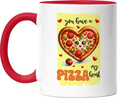 Produktbild von You Have a Pizza My Heart Tasse Rot Pizza Liebe Herz Valentinstag Geschenk