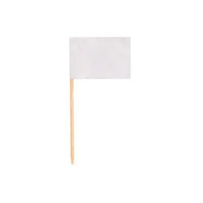 Produktbild von Papstar Deko Picker Flaggen weiss Fahnenpicker 8cm 500 Stück