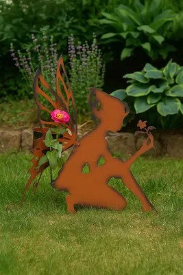Produktbild von Gartendekoration mit Pflanztop Elfe knieend