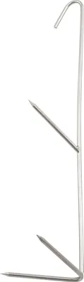 Obrázek produktu pro Dvouhroté kouřové háčky s drápkem - sada 10 kusů, 15 cm, nerezová ocel, Ø 3 mm