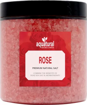 Produktbild von Aquatural Rose Badesalz - 350 g - Badekristalle