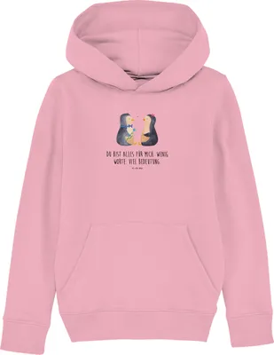 Produktbild von Mr. & Mrs. Panda Kinderpullover Pinguin Pärchen 7-8 Jahre (122/128) - Baumwolle Pink - Geschenk, Pullover, Liebe, Hochzeitsgeschenk, Kapuzenpulli, Sweatshirt, Sweater
