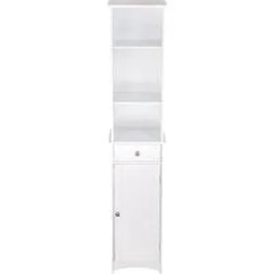 Immagine prodotto di Mobile da bagno alto, bianco, 34x23x165 cm, mobile a colonna