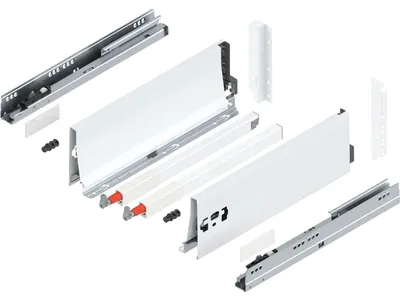 Produktbild von Blum Tandembox antaro D-Reling(K) Schubladenschienen-Set | 1 Paar, 30kg 350mm | Vollauszug Blumotion, seidenweiß